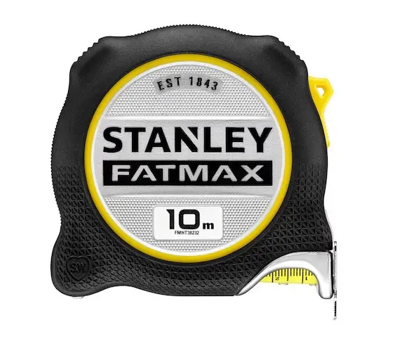 Stanley Maßband, L. 10 m Metrisch 32 mm Chemikalienbeständig