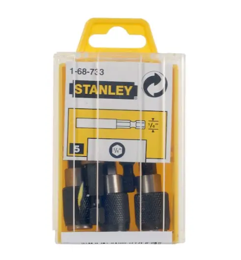 Produktfoto 1 von Stanley 1/4 in and 5/8 in Bithalter, Polypropylen, Metall, Kunststoff, Harz