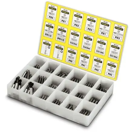 Produktfoto 1 von Stanley Bit Bit CrV-Stahl 25 mm 25 mm, 200-teilig