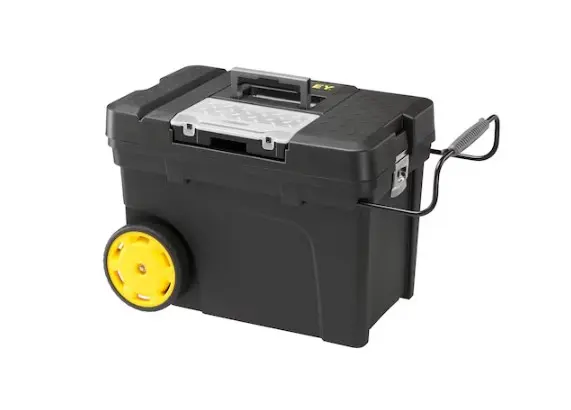 Produktfoto 1 von Stanley Kunststoff Werkzeugkasten und Werkzeugkoffer Mobile Werkzeugkiste Schwarz, L. 60.3 cm B. 42.5 cm H. 62 cm, 5.46