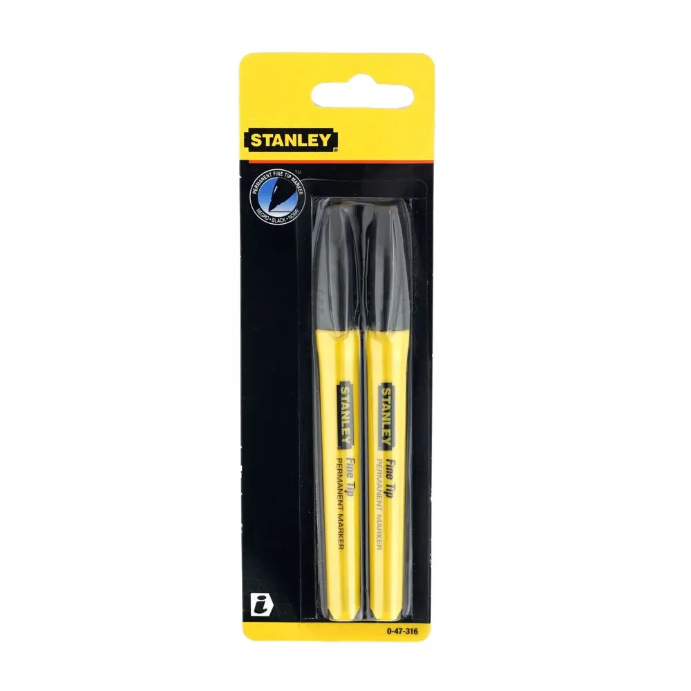 Produktfoto 1 von Stanley Permanent-Marker, Metall, Fine, Schwarz, Spitzenform: Kugel
