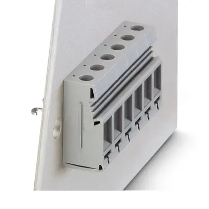 Produktfoto 1 von Phoenix Contact VDFK Anschlussklemmenstecker für Panel mit Durchkontaktierung, 2-polig / 1-reihig, Raster 10mm