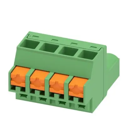 Produktfoto 1 von Phoenix Contact 5/..-ST, FKCOW 2 Steckbarer Klemmenblock Steckverbinder 4-Kontakte 5.08mm-Raster Gerade