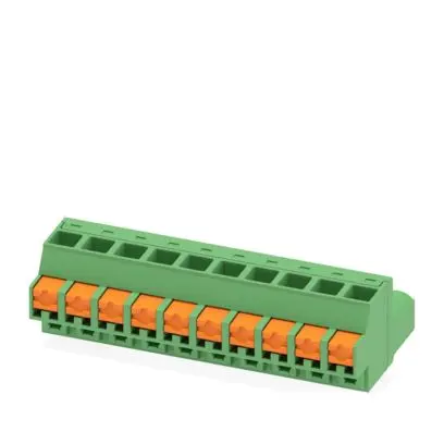 Produktfoto 1 von Phoenix Contact FKCOW Steckbarer Klemmenblock Steckverbinder 10-Kontakte 5.08mm-Raster Gerade