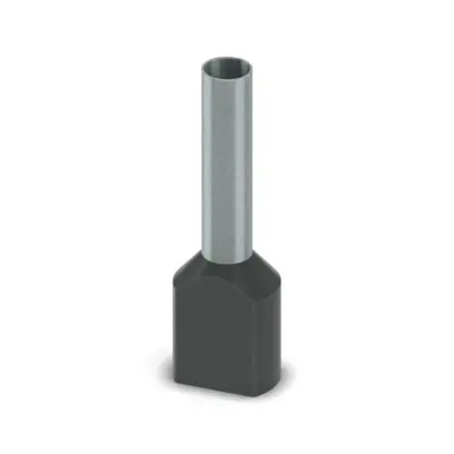 Produktfoto 1 von Phoenix Contact AI-TWIN 2X 6 - 18 BK Aderendhülse, Stift ø 4.9 mm, Schwarz, Polypropylen, 18 mm, 18 mm, Isoliert, 10 AWG