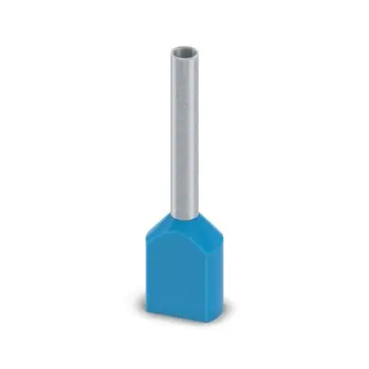 Produktfoto 1 von Phoenix Contact Ferrule A Aderendhülse, Stift ø 1.5 mm, Blau, Polypropylen, 19 mm, 19 mm, Isoliert, 18 AWG max.