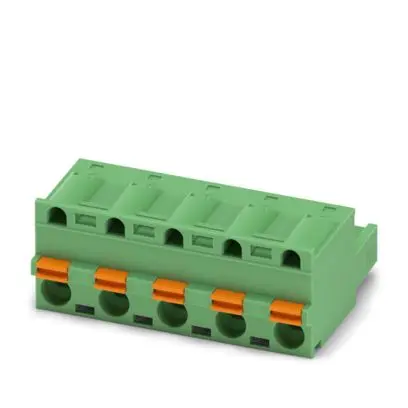Produktfoto 1 von Phoenix Contact 5 HC/..-ST, GFKC 2 Steckbarer Klemmenblock Steckverbinder 5-Kontakte 7.62mm-Raster Gerade