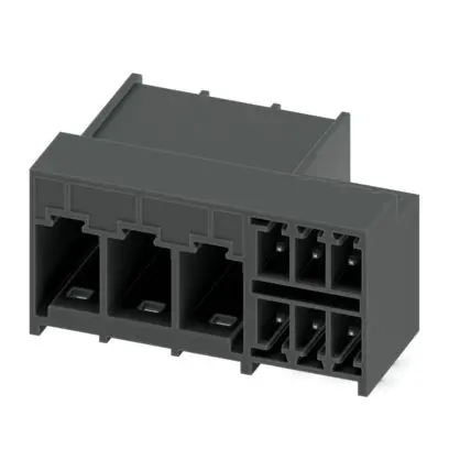 Produktfoto 1 von Phoenix Contact PCH Leiterplattenleiste, 9-polig / 1-reihig, Raster 7.62 mm Raster Lot, COMBICON PC 6 Hybrid, Ummantelt