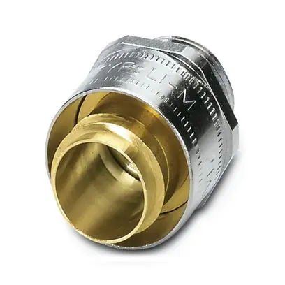 Produktfoto 1 von Phoenix Contact Kabelverschraubung, M20 Messing vernickelt Messing/ 18 mm, IP40