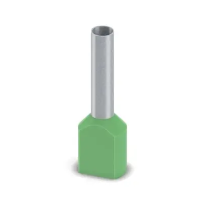 Produktfoto 1 von Phoenix Contact Ferrule A Aderendhülse, Stift ø 4.9 mm, Grün, Polypropylen, 18 mm, 18 mm, Isoliert, 10 AWG max.