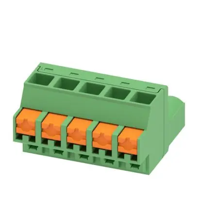 Produktfoto 1 von Phoenix Contact 5/..-ST, FKCOW 2 Steckbarer Klemmenblock Steckverbinder 5-Kontakte 5.08mm-Raster Gerade