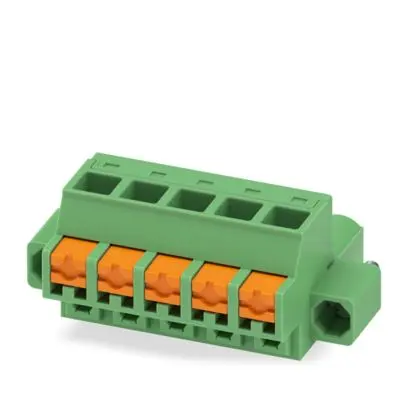 Produktfoto 1 von Phoenix Contact 5/..-STF, FKCOW 2 Steckbarer Klemmenblock Steckverbinder 5-Kontakte 5.08mm-Raster Gerade