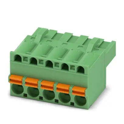 Produktfoto 1 von Phoenix Contact 5/..-ST, FKCT 2 Steckbarer Klemmenblock Steckverbinder 5-Kontakte 5.08mm-Raster Gerade