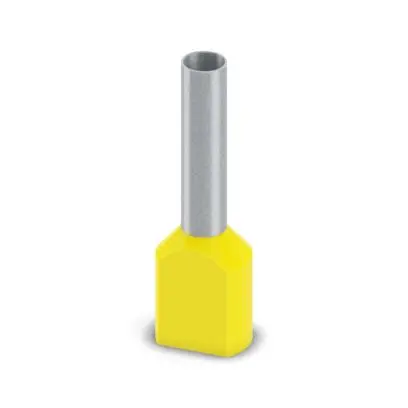 Produktfoto 1 von Phoenix Contact Ferrule A Aderendhülse, Stift ø 4.9 mm, Gelb, Polypropylen, 18 mm, 18 mm, Isoliert, 10 AWG max.