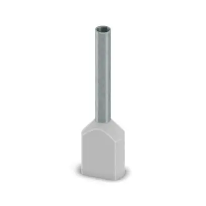 Produktfoto 1 von Phoenix Contact Ferrule A Aderendhülse, Stift ø 1.5 mm, Grau, Polypropylen, 12 mm, 19 mm, Isoliert, 18 AWG max.