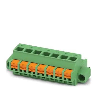 Produktfoto 1 von Phoenix Contact FKCOR Steckbarer Klemmenblock Steckverbinder 7-Kontakte 5.08mm-Raster Gerade