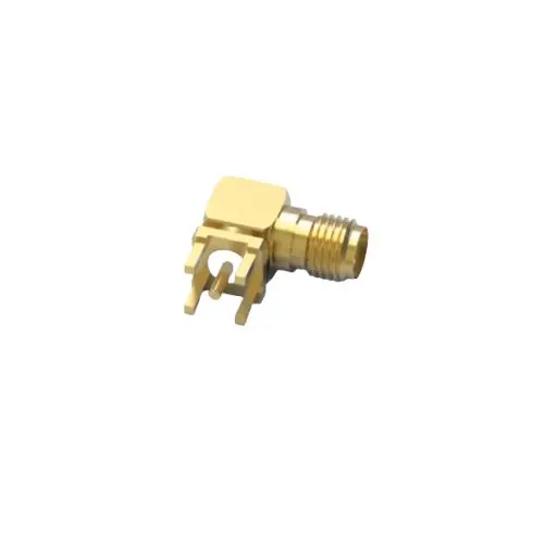 Wurth Elektronik WR-SMA Buchse SMA-Steckverbinder SMA-Steckverbinder, Durchsteckmontage, 50 Ω Leiterplatte, gewinkelt