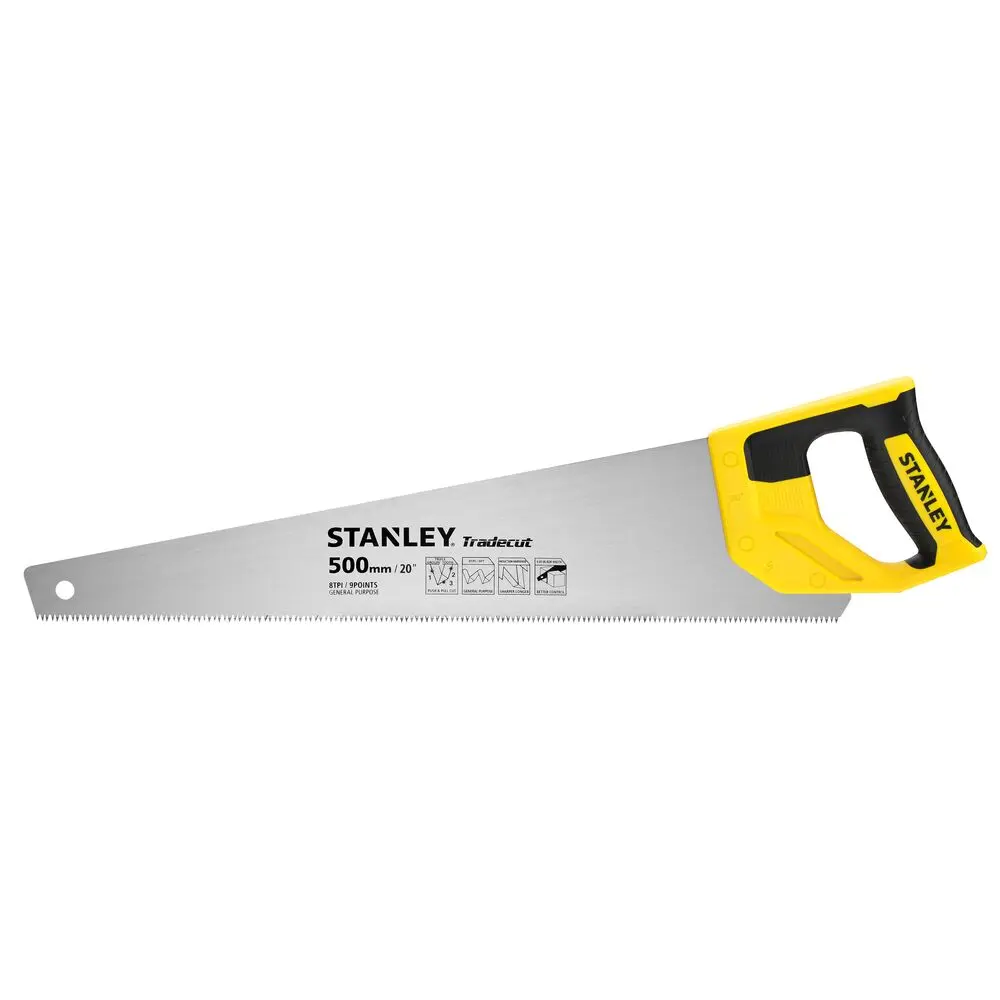 Produktfoto 1 von Stanley 500 mm Klinge Handsäge aus Stahl, 8 Zähne/Zoll