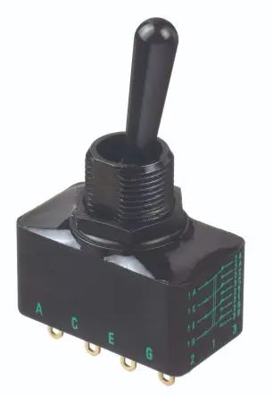 Produktfoto 1 von APEM Panel Kippschalter DPST, Ein-Ein, 30 V dc, 30 V ac, 4A, Lötöse