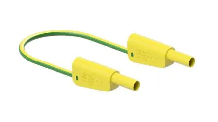 Produktfoto 1 von Staubli Messleitung 19A Stecker / Stecker, Gelb, Grün Polyvinylchlorid-isoliert 200 cm, 1000V, 600 V