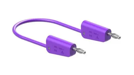 Produktfoto 1 von Staubli Messleitung 19A Stecker / Stecker, Violett 50 cm, 30V, 60 V