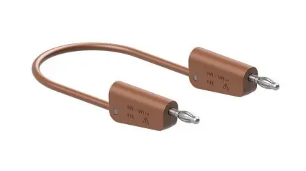 Produktfoto 1 von Staubli Messleitung 19A Stecker / Stecker, Braun Polyvinylchlorid-isoliert 50 cm, 30V, 60 V