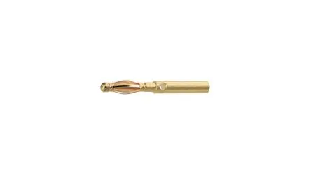 Produktfoto 1 von Staubli 2 mm Stecker Rot Bananenstecker, Kontakt Gold, 30V, 60 V 10A Lot