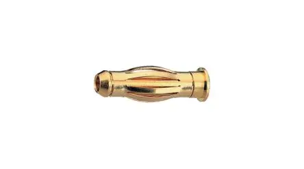 Produktfoto 1 von Staubli 2 mm Stecker Gold Bananenstecker, Kontakt Gold, 30V, 60 V 25A Lot
