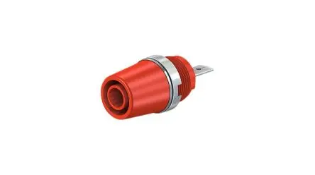 Produktfoto 1 von Staubli 4 mm Buchse Rot Buchse für Laborstecker, Kontakt Nickel, 1kV 20A M4-Gewinde