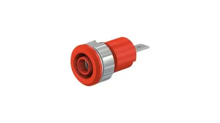 Produktfoto 1 von Staubli 4 mm Buchse Rot Buchse für Laborstecker, Kontakt Nickel, 1kV 24A, Schraubanschluss
