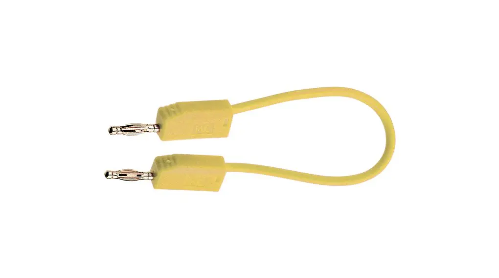 Produktfoto 1 von Staubli Messleitung 10A Stecker / Stecker, Gelb Polyvinylchlorid-isoliert 45 cm, 30 → 60 V