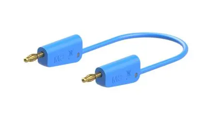 Produktfoto 1 von Staubli Messleitung 19A Stecker / Stecker, Blau Polyvinylchlorid-isoliert 100 cm, 30V, 60 V