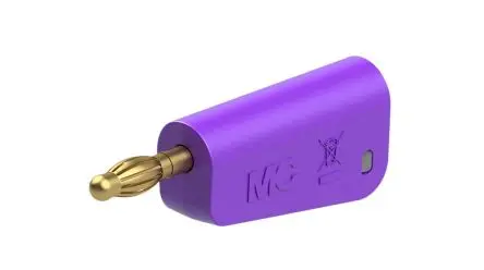Produktfoto 1 von Staubli 4 mm Stecker Violett Bananenstecker, Kontakt Gold, 30V, 60 V 32A Lot