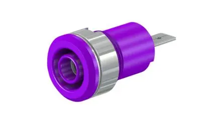 Staubli 4 mm Buchse Violett Buchse für Laborstecker, Kontakt Nickel, 1kV 24A, Schraubanschluss