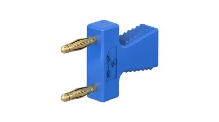 Produktfoto 1 von Staubli Prüfsteckverbinder-Adapter Blau Stecker Kupferzinklegierung Gold 30 V ac, 60V dc