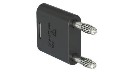 Produktfoto 1 von Staubli Prüfsteckverbinder-Adapter Schwarz Stecker Kupferzinklegierung Nickel 30 V ac, 60V dc