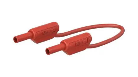 Produktfoto 1 von Staubli Messleitung 10A Stecker / Stecker, Rot Polyvinylchlorid-isoliert 60 cm, 600V