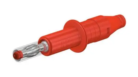 Produktfoto 1 von Staubli 4 mm Stecker Rot Bananenstecker, Kontakt Nickel, 600V 32A, Schraubanschluss