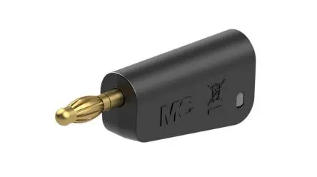 Produktfoto 1 von Staubli 4 mm Stecker Schwarz Bananenstecker, Kontakt Gold, 30V, 60 V 32A Lot