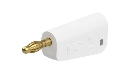 Produktfoto 1 von Staubli 4 mm Stecker Weiß Bananenstecker, Kontakt Gold, 30V, 60 V 32A Lot