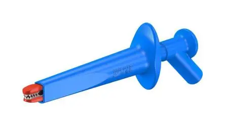 Produktfoto 1 von Staubli Federbelastet 4 mm Prüfspitze Blau, Stahl Spitze, 1kV 16A