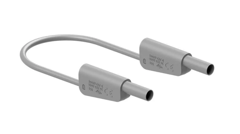 Produktfoto 1 von Staubli Messleitung 19A Stecker / Stecker, Grau Polyvinylchlorid-isoliert 200 cm, 600 → 1000 V