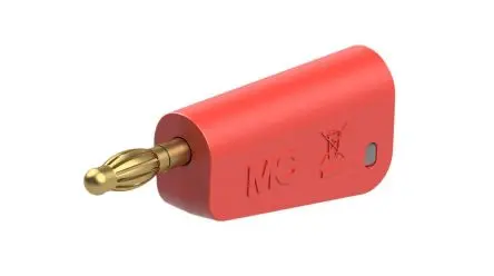 Staubli 4 mm Stecker Rot Bananenstecker, Kontakt Gold, 30V, 60 V 32A Lot