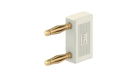 Staubli Prüfsteckverbinder-Adapter Weiß Stecker Kupferzinklegierung Gold 30 V ac, 60V dc