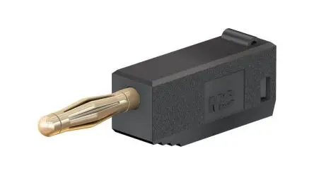 Produktfoto 1 von Staubli 2 mm Stecker Schwarz Bananenstecker, Kontakt Gold, 30V, 60 V 10A Lot
