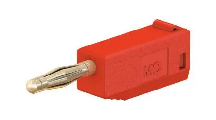 Produktfoto 1 von Staubli 2 mm Stecker Rot Bananenstecker, Kontakt Gold, 30V, 60 V 10A Lot