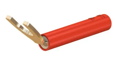 Produktfoto 1 von Staubli B4-I/KS Rot Isoliert Gabelkabelschuh B. 9mm, 4 mm