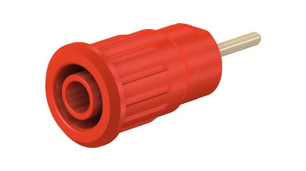 Produktfoto 1 von Staubli 4 mm Buchse Braun Buchse für Laborstecker, Kontakt Gold, 1 kV Presssitz