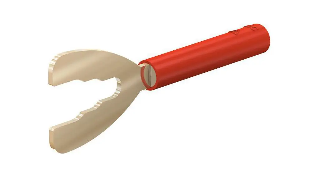 Produktfoto 1 von Staubli B4-I/K Rot Isoliert Gabelkabelschuh B. 8.3 mm, 4 mm