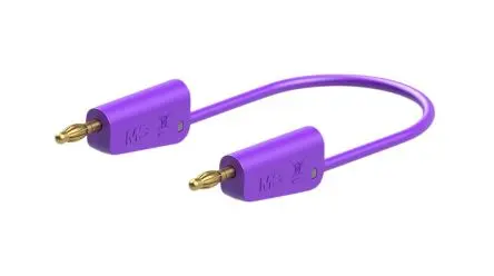 Produktfoto 1 von Staubli Messleitung 32A Stecker / Stecker, Violett Polyvinylchlorid-isoliert 50 cm, 30V, 60 V